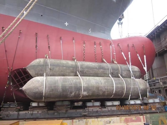 Airbag balão inflável de resgate de elevação de borracha marinha para o lançamento do navio