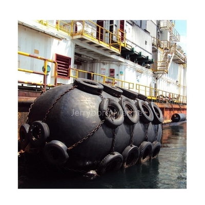 Fender de borracha durável do tipo Yokohama com para-choque de barco de rede de cadeia de pneus