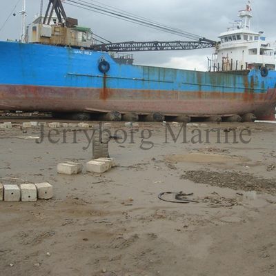 Navio inflável antiusura que lança bolsas a ar de borracha pneumáticas