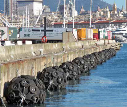 para-choque de borracha da plataforma a pouca distância do mar pneumática do barco de pesca 50Kpa para o navio