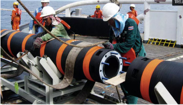 A classe da BV certificou a mangueira de flutuação da cauda de FPSO para a carga a pouca distância do mar do óleo bruto a Marine Tanker