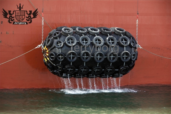 Fender japonês Yokohama Tipo flutuante Fender de borracha pneumática marinha com cadeia e pneu