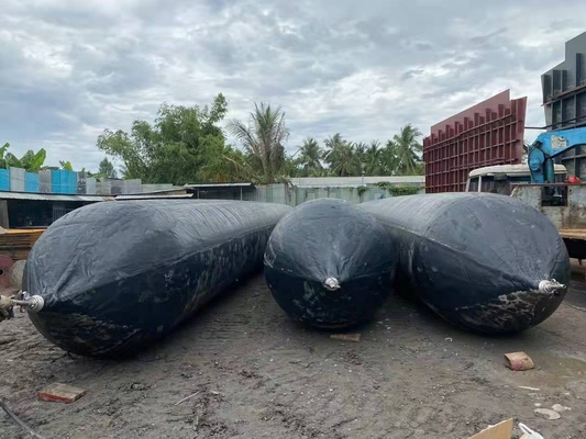 Balão de borracha de resgate marinho airbag para puxar para a costa de elevação pesada em estaleiros navais