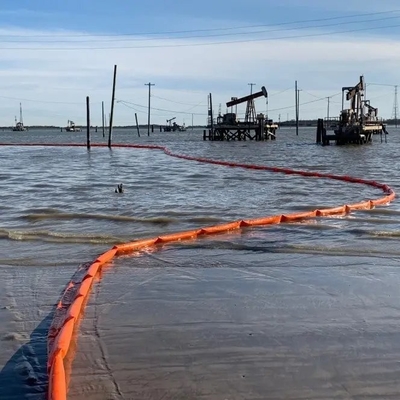 Boom de contenção de óleo de borracha de espuma de barreira flutuante de PVC