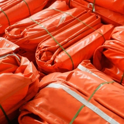 Boom de contenção de óleo de borracha de espuma de barreira flutuante de PVC