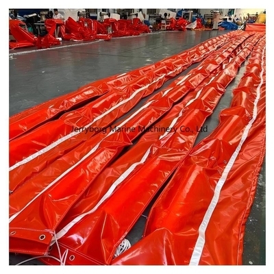 Boom de contenção de PVC flutuante laranja para vazamento de campo de água