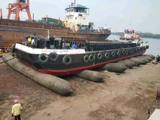 Airbag balão inflável de resgate de elevação de borracha marinha para o lançamento do navio