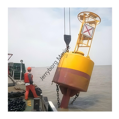 Boia de navegação naval de aço com marca flutuante lateral de alto canal
