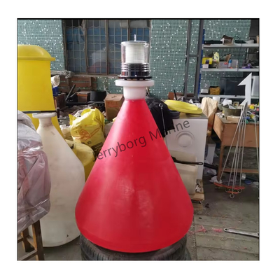Boia de marcação flutuante de material LLDPE com marcação superior e luz solar para segurança do porto e do porto