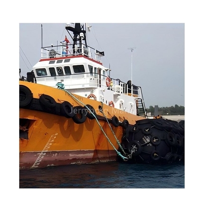 Fender de borracha durável do tipo Yokohama com para-choque de barco de rede de cadeia de pneus
