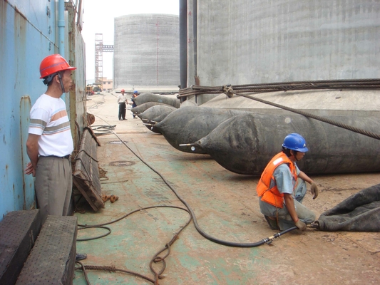 Marine Heavy Lifting Airbags de borracha natural inflável preta