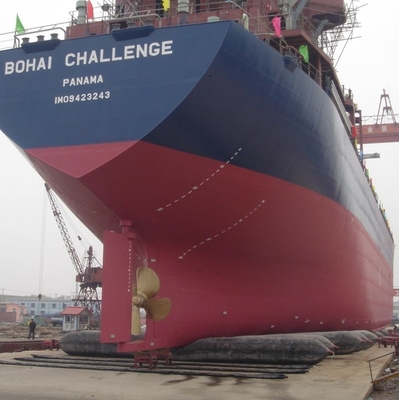 navio da economia de trabalho de 1.2m*15m que lança Marine Rubber Airbag