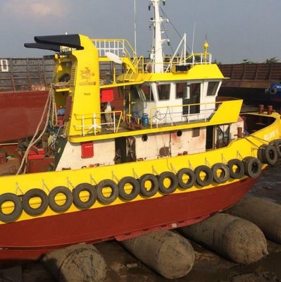 Marine Rubber Ship Launching Airbag inflável cilíndrica