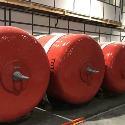 BV Marine Cylindrical Buoy para boia do poliuretano da elasticidade do barco a grande