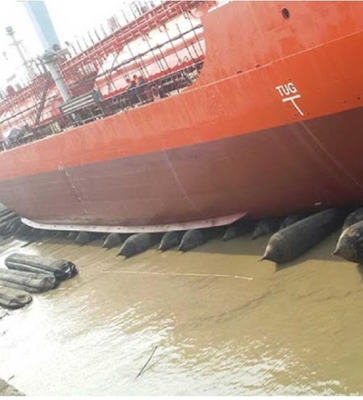 Marine Airbags inflável resistente de borracha natural preta