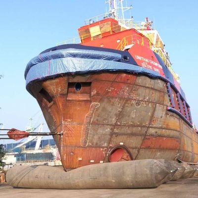 navio de 1.2m*12m que lança Marine Rubber Airbags inflável