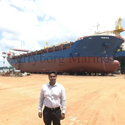 navio de 1.2m*12m que lança Marine Rubber Airbags inflável