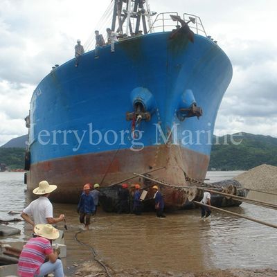 Navio inflável antiusura que lança bolsas a ar de borracha pneumáticas